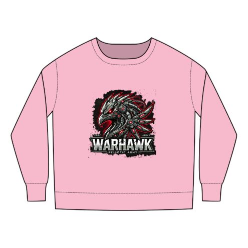 Toddler Sweatshirt - Warhawk Graphic Design - Cool Kids Clothing - Image 4