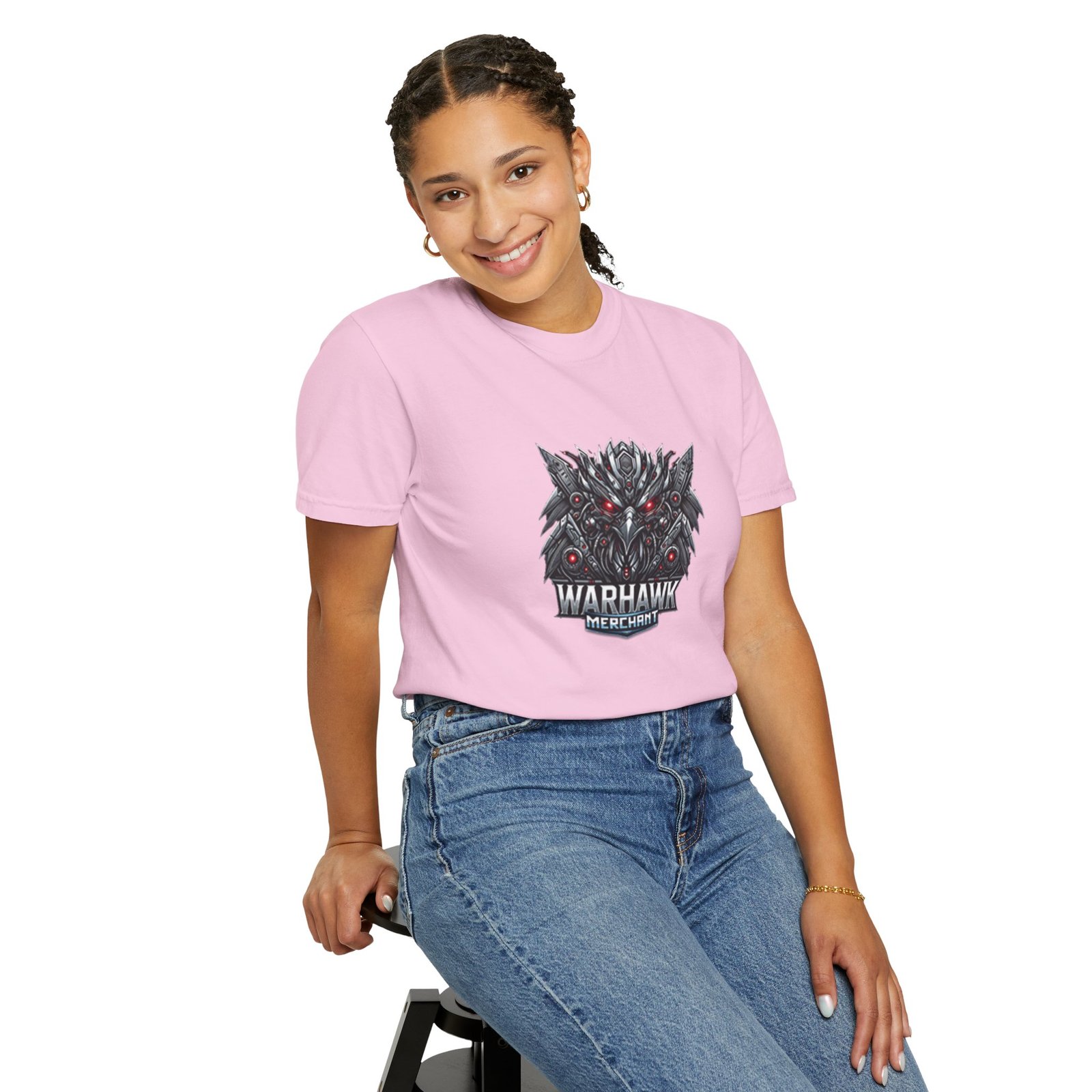 Warhawk Unisex Garment-Dyed T-Shirt - Bold Graphic Retro Style Tee - Image 4