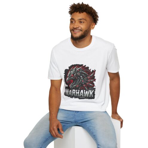Warfare Warrior Unisex Softstyle T-Shirt - Edgy Graphic Tee for Fans of Military Aesthetics - Image 2