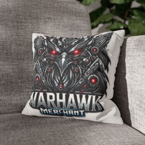 Warhawk Merchant Faux Suede Pillowcase - Bold Decorative Cushion for Gamers