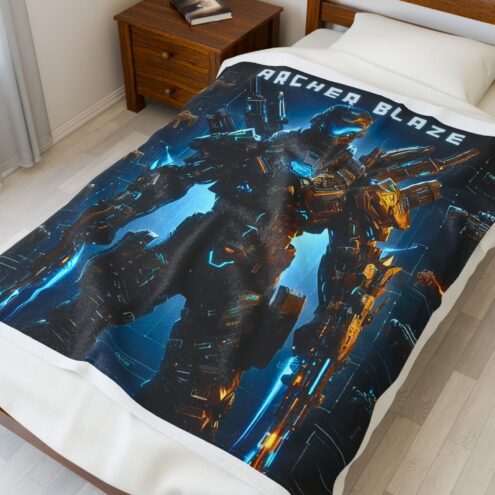 Archer Blaze Velveteen Plush Blanket - Cozy Gamer Gift for All Occasions