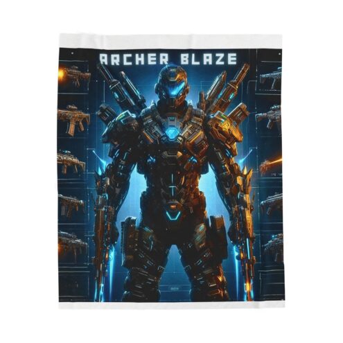 Archer Blaze Velveteen Plush Blanket - Cozy Gamer Gift for All Occasions - Image 4