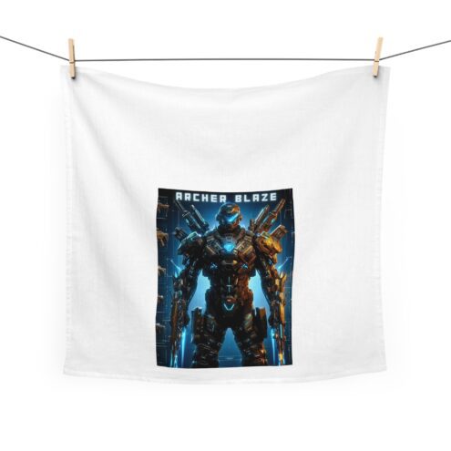 Futuristic Robot Tea Towel – Archer Blaze Design for Sci-Fi Fans - Image 3