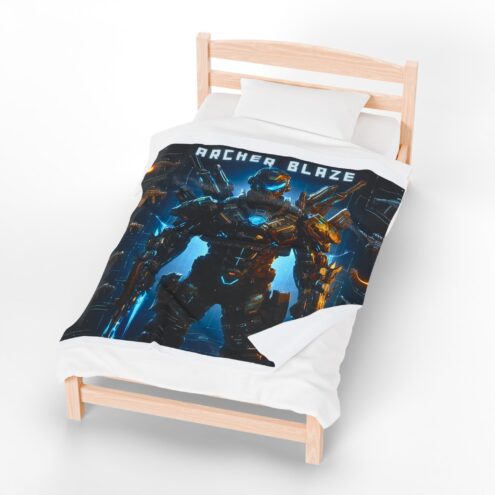 Archer Blaze Velveteen Plush Blanket - Cozy Gamer Gift for All Occasions - Image 3